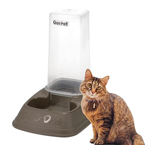 Automatischer Futterspender Wasserspender 2in1 Futterautomat Wasserautomat für Hunde Katzen Wasser und Futter Automat Spender Napf 700 ml von GarPet