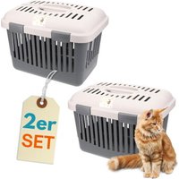 GarPet 2er Set Katzentransportbox Oben Öffnen von GarPet