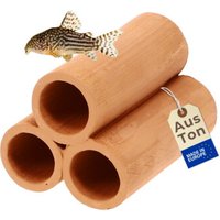 GarPet Aquarium Deko Pyramide 3er XL terracotta von GarPet