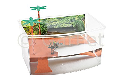 GarPet Schildkröten Terrarium Insel Aquarium Becken Heim Wasserschildkröten Kunststoff von GarPet