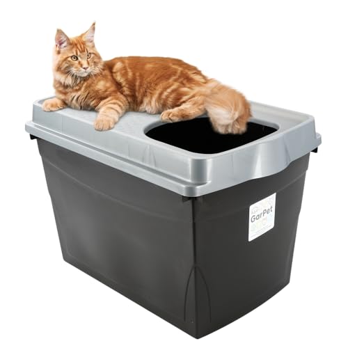 GarPet XXL Hop-In Katzenklo Katzentoilette Top Entry Jump-In Haubentoilette Groß Einstieg Oben Katzen WC Klo schwarz GarPet XXL Hop-In Katzenklo Katzentoilette Top Entry Jump-In Haubentoilette Groß Einstieg Oben Katzen WC Klo schwarz von GarPet