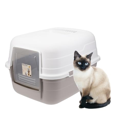 Katzenklo mit Deckel Aktivkohlefilter Katzentoilette Katzen WC Hauben Toilette Klo grau modernes Design Katzenklo mit Deckel Aktivkohlefilter Katzentoilette Katzen WC Hauben Toilette Klo grau modernes Design von GarPet