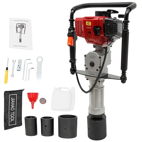 Garbenat 2 Takt Motor Benzin Pfahlramme 52CC Benzin T Pfostenramme 1900W Hand-Zug-Start Zaunpfahlramme Zweitaktpfahlramme mit 55-70-100mm Hülsen Einzylinder Benzinpfahlramme für Ramm-Projekten Garbenat 2 Takt Motor Benzin Pfahlramme 52CC Benzin T Pfostenramme 1900W Hand-Zug-Start Zaunpfahlramme Zweitaktpfahlramme mit 55-70-100mm Hülsen Einzylinder Benzinpfahlramme für Ramm-Projekten von Garbenat