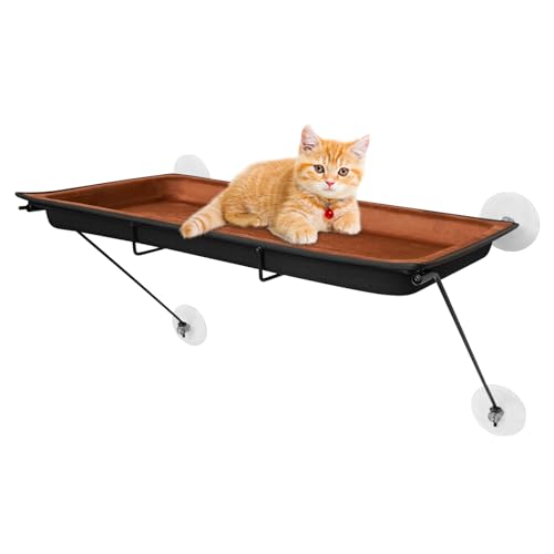 Garbenat Katzen Fensterliege Fensterliege für Katzen bis 15KG Katzenbett Fenster aus Eva Häng Katzenbett mit 4 Saugnäpfe Katzen Hängematte 60 x 32 x 35cm-Kaffee Garbenat Katzen Fensterliege Fensterliege für Katzen bis 15KG Katzenbett Fenster aus Eva Häng Katzenbett mit 4 Saugnäpfe Katzen Hängematte 60 x 32 x 35cm-Kaffee von Garbenat