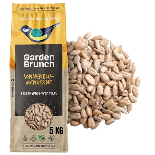 Sonnenblumenkerne: Hochwertiges Vogelfutter für Wildvögel - 5kg Geschält & Schalenfrei - Ideales Ganzjahresfutter für Gartenbrunch - Natürliche Anziehung für Wildvögel und Tiere Sonnenblumenkerne: Hochwertiges Vogelfutter für Wildvögel - 5kg Geschält & Schalenfrei - Ideales Ganzjahresfutter für Gartenbrunch - Natürliche Anziehung für Wildvögel und Tiere von Garden Brunch
