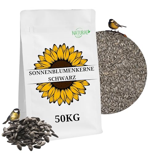 Schwarze Sonnenblumenkerne 50 kg Wildvogelfutter ganzjähriges Futter Vogelfutter Jungtiere geeignet Winterfutter 50kg Ernte 2024 2x25kg Schwarze Sonnenblumenkerne 50 kg Wildvogelfutter ganzjähriges Futter Vogelfutter Jungtiere geeignet Winterfutter 50kg Ernte 2024 2x25kg von GardenGuru