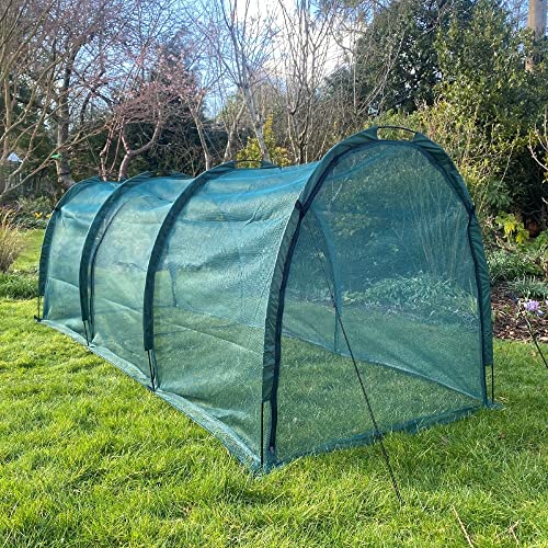GardenSkill Hühnerstall Kaninchenstall Meerschweinchen Haus Tunnel 300x150cm | Freilaufgehege für Haustiere | Kleintierstall Kleintiergehege für den Garten mit Feinmaschigem Schutznetz | 3 Türen von GardenSkill