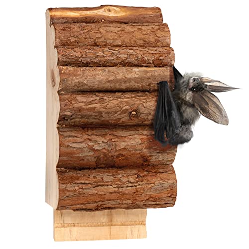 GARDIGO® Fledermauskasten aus Holz I Fledermaus Nistkasten zum Aufhängen I Naturbelassener Nistkasten für Fledermäuse I Fledermaushaus I Größe: ca. 28 x 13 x 8 cm I Fledermausnistkasten von Gardigo