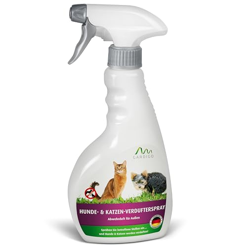 GARDIGO® Katzenabwehr und Hundeabwehr Spray 500ml I Alternative zu Katzenschreck und Hundeschreck I Geeignet für den Innen- und Außenbereich von Gardigo