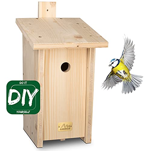 GARDIGO® Nistkasten Bausatz für Meisen I Vogelhaus zum selber bauen I Made in Germany I Vogelhäuschen aus Holz zum aufhängen von Gardigo