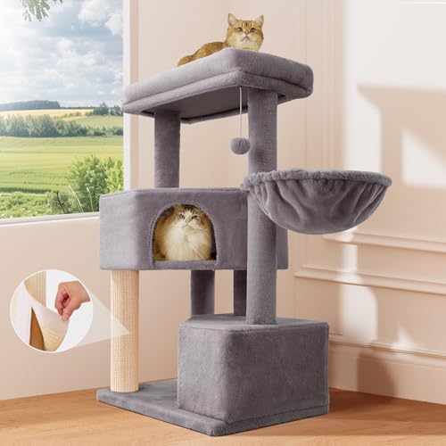 Gardner Pet Kratzbaum für große Katzen, robuster Katzenturm mit waschbaren Sitzstangen oben, einfache Montage, Katzenhütte für mehrere Katzen, Haustiermöbel mit austauschbarem Natursisal (Gray-Plus) Gardner Pet Kratzbaum für große Katzen, robuster Katzenturm mit waschbaren Sitzstangen oben, einfache Montage, Katzenhütte für mehrere Katzen, Haustiermöbel mit austauschbarem Natursisal (Gray-Plus) von Gardner Pet