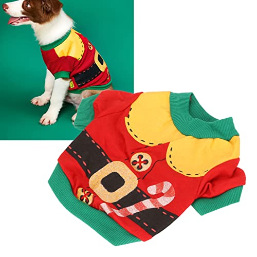 Weihnachts-Hundepullover für Kaltes Wetter, Weihnachts-Hunde-Shirt, Welpen-Outfit, Bekleidung, Warmes Winter-Haustierkostüm, Süße Hundekleidung, Weiche, Warme (L) von Garhelper