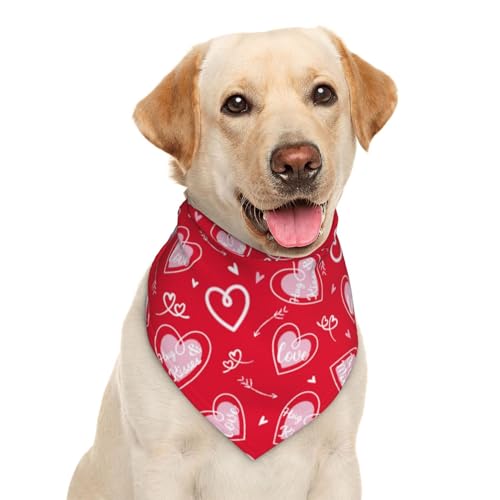 Bandana für Hunde, Dreiecks-Lätzchen, Haustierzubehör, Katzentuch, Rot von Garlaibi