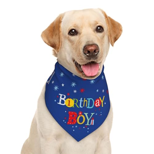 Bandana mit Aufschrift "Happy Birthday", Dreieckstuch für Jungen, Haustierzubehör, Katzentuch von Garlaibi