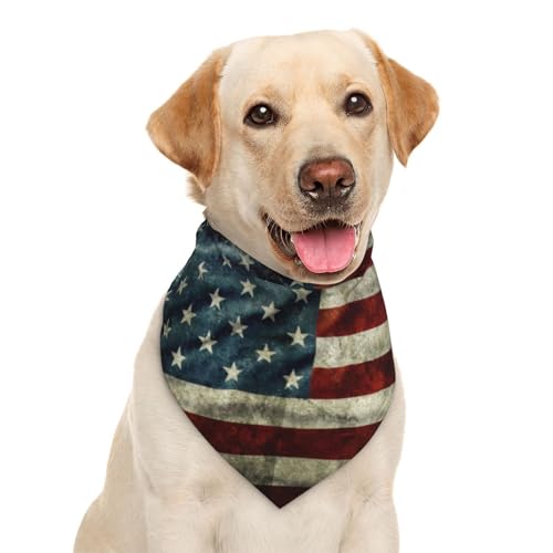 Bandana mit amerikanischer Flagge, Dreieckstuch für Hunde, Haustierzubehör, Katzentuch Bandana mit amerikanischer Flagge, Dreieckstuch für Hunde, Haustierzubehör, Katzentuch von Garlaibi