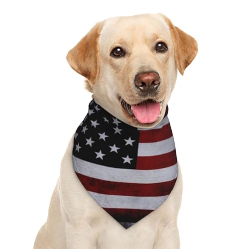 Dreieckstuch für Hunde, amerikanische Flagge, Haustierzubehör, Katzentuch von Garlaibi