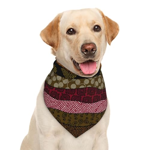 Bandana für Hunde, ethnischer Boho-Stil, afrikanischer Stil, Dreieck-Lätzchen, Haustierzubehör, Katzenhalstuch, Weiß, 31, Einheitsgröße von Garlaibi
