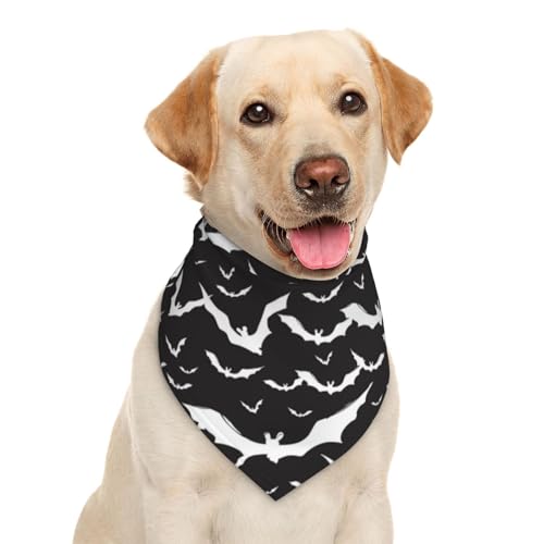Fledermäuse Halloween Goth Silhouetten Schwarz Weiß Hund Bandana Schal Dreieck Lätzchen Haustier Zubehör Katze Halstuch Fledermäuse Halloween Goth Silhouetten Schwarz Weiß Hund Bandana Schal Dreieck Lätzchen Haustier Zubehör Katze Halstuch von Garlaibi