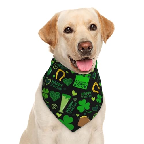 Halstuch, Halstuch, Regenbogenfarben, Motiv: St. Patrick's Day, grüner Koboldhut, Kleeblatt, Dreieckslätzchen, Haustierzubehör, Katzentuch Halstuch, Halstuch, Regenbogenfarben, Motiv: St. Patrick's Day, grüner Koboldhut, Kleeblatt, Dreieckslätzchen, Haustierzubehör, Katzentuch von Garlaibi