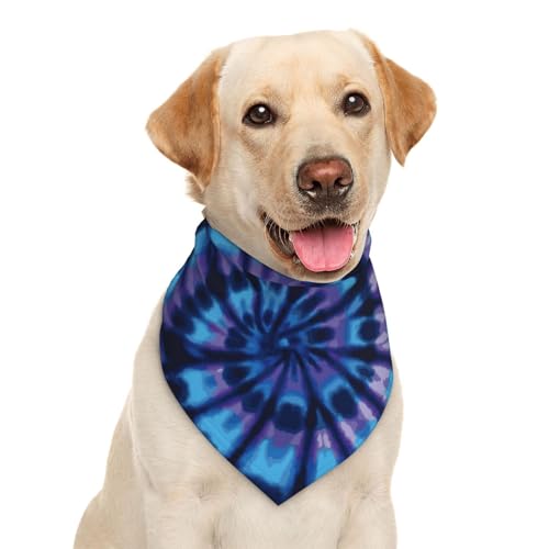 Hundehalstuch, Batikfärbung, Blau, Lila, Dreiecks-Lätzchen, Haustierzubehör, Katzentuch Hundehalstuch, Batikfärbung, Blau, Lila, Dreiecks-Lätzchen, Haustierzubehör, Katzentuch von Garlaibi