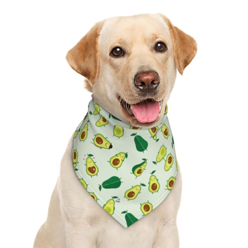 Niedliches Avocado-Halstuch für Hunde, Kawaii-Design, Dreiecks-Lätzchen, Haustierzubehör, Katzentuch von Garlaibi