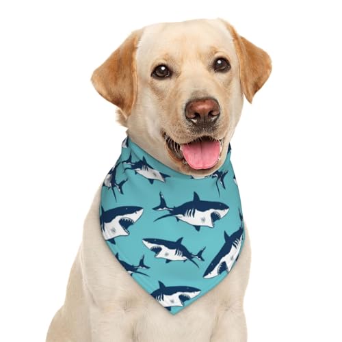 Ocean Shark Hundehalstuch, Dreiecks-Lätzchen, Haustierzubehör, Katzentuch von Garlaibi