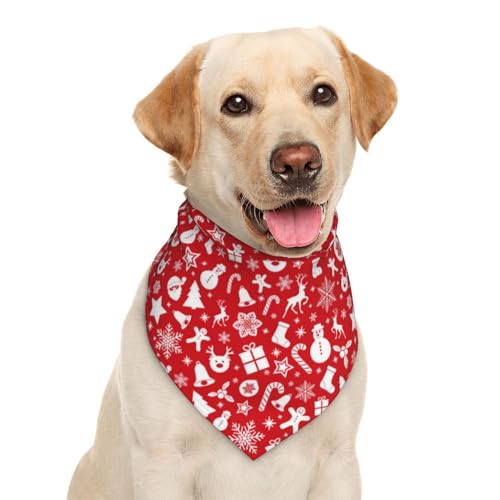 Weihnachten Schneemann Elch Weihnachtsmann Schneeflocke Hund Bandana Schal Dreieck Lätzchen Haustier Zubehör Katze Halstuch von Garlaibi