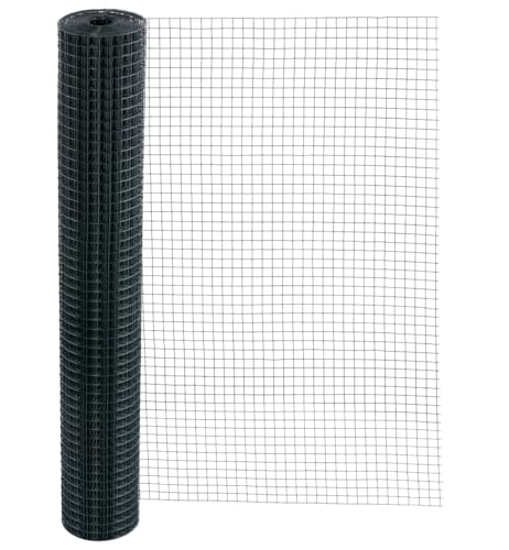 Garmix Volierendraht 19x19mm Schwarz Maschendraht 4-Eck Drahtgitter Drahtzaun (10m, 100cm, 1,20mm dick) von Garmix