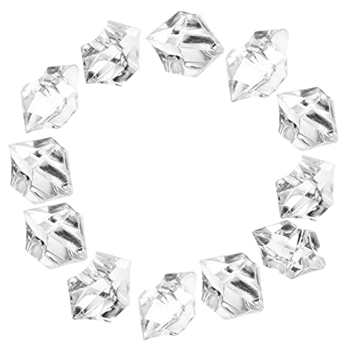 Garneck 1 Packung Eiswürfel Aus Plastik Klare Eiswürfel Kunststoff Wiederverwendbare Eiswürfel Acryl Edelstein Eiswürfel Aus Acryl Vasenfüller Aus Eissteinen OBX Schmuck Dekorationen von Garneck