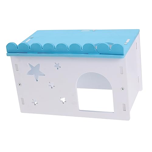Garneck 1 Satz Hamsternest hamsterhaus Hamster Schlafplatz für Hamster nagerhaus Hamster zubehör Hamsterbettwäsche Tierhaus Hamster-Bungalow Igel Schlafbett Ökologisches WPC Blue von Garneck