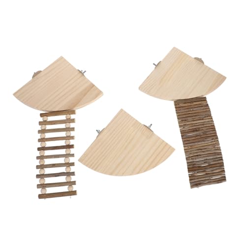 Garneck 1 Satz Haustiermahlholzleiter Holzplattform Für Hamster Plattform Auf Hamsterebene Holzhamster -spielplatzplattform Kleiner Tieranreicherungsspielzeug Rennmaus-plattform Hölzern von Garneck