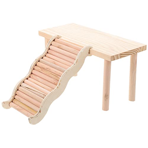 Garneck Holzleiter Für Hamster Hamsterleiter-Spielzeug Hölzerne Hamster-käfig-plattform Hamsterkletterleiter Haustierkäfigzubehör Hamsterspielplattform Holz Hamsterbrett von Garneck