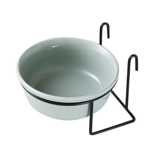 Garneck 1 Satz hängende Haustierschüssel Dog Bowl dogbowl keramikschüssel Hundetrinknapf Katzentrinknapf erhöhte Hundenäpfe erhöhte Schalen kompakter Welpennapf Katzennapf Schmiedeeisen von Garneck