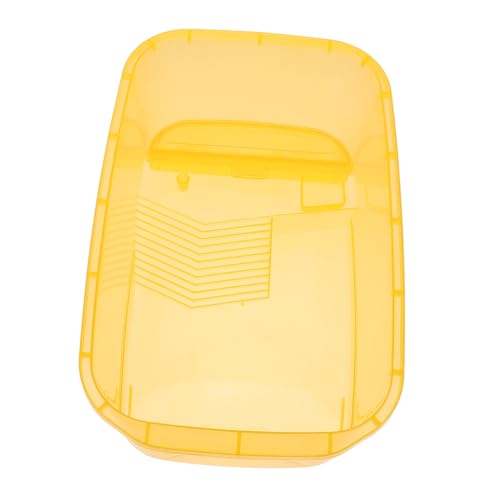 Garneck 1 Set-Box Schildkrötenbecken Tank Haustier Aquarienschildkröte Schildkrötenzuchtbox Reptilienaufzuchtbox Schildkrötenbehälter aus Kunststoff Schildkrötenzuchtfall Plastik Yellow von Garneck
