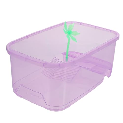Garneck 1 Set-Box Schildkrötenbecken brutkasten für schildkröten Schildkrötenbrutkasten Reptilienbehälter Schildkrötenpanzer Tank Schildkrötenzuchtfall Reptilienhalter Plastik Violett von Garneck