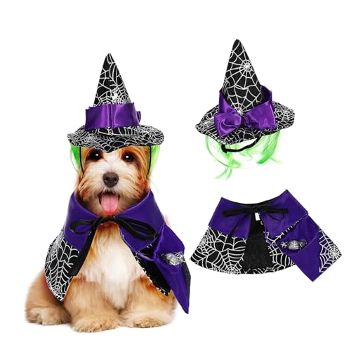 Garneck 1 Set Hexenhut Kostüm Aus Plüsch Und Haustier Halloween Kostüm Halloween Bekleidung Katze Erster Haustier Halloween Umhang Halloween Kostüm Für Entzückenden Mantel Halloween von Garneck