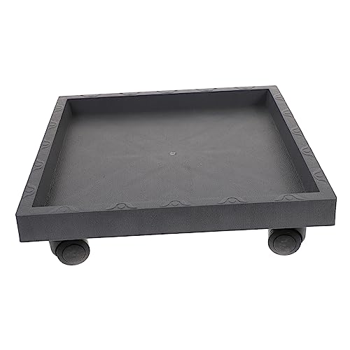 Garneck 1 Stück Blumentopf Tablett blumenständer für innen blumenregal Indoor Pflanzenroller Tabletts Anlage Inhaber Topflappen mit Rollen rollender Pflanzgefäßboden PP-Harz-Rohstoff Grey von Garneck