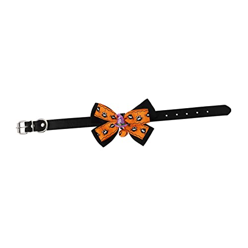 Garneck 1 Stück Halloween Hundehalsband mit Fliege und Glocke Verstellbares für Kleine und Dekoration für Halloween Feiern und Kostümpartys mit Kürbis Garneck 1 Stück Halloween Hundehalsband mit Fliege und Glocke Verstellbares für Kleine und Dekoration für Halloween Feiern und Kostümpartys mit Kürbis von Garneck
