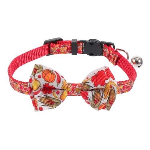 Garneck 1 Stück Halsband mit Schleifen Design Verstellbares Dekoratives Haustier Zubehör für Festliche Anlässe aus Hochwertigem Waschbar und Atmungsaktiv für Partys und Events von Garneck