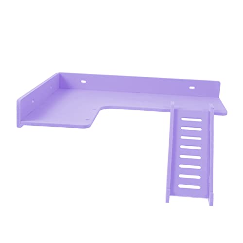 Garneck 1 Stück Leiter Plattform Haustier Hamsterrampe Käfighamster Hamsterkäfige Klettern Kletterspielzeug Hamster-kletterbrücke Zubehör Für Eichhörnchenkäfige Violett Holz Kunststoff von Garneck
