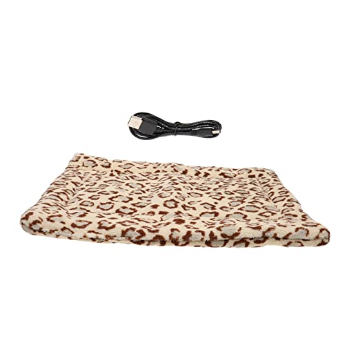 Garneck 1 Stück USB Heizmatte für Haustiere Waschbare Wärmematte mit Temperaturstufen für Katzen und Kleine Leopard Design für Kalte Garneck 1 Stück USB Heizmatte für Haustiere Waschbare Wärmematte mit Temperaturstufen für Katzen und Kleine Leopard Design für Kalte von Garneck