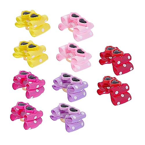 Garneck 10 Stück Haustier Haarnadel Kleine Hundespangen Stichworte Schleife Für Die Hundepflege Zeigen Schüttgut Party Hundehaarschleifen Haarnadelwelpe Tierhaarschleife Bogen Polyester von Garneck