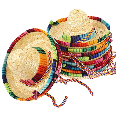 Garneck 10 Stück Haustier Hut Hundehut Katzenhüte Sombrero Hut Für Katze Hundemütze Lustige Hüte Katzenhut Mützen Für Kleine Hunde Partyhuthund Haustiere Hüte Kleine Tierhüte Bunt von Garneck
