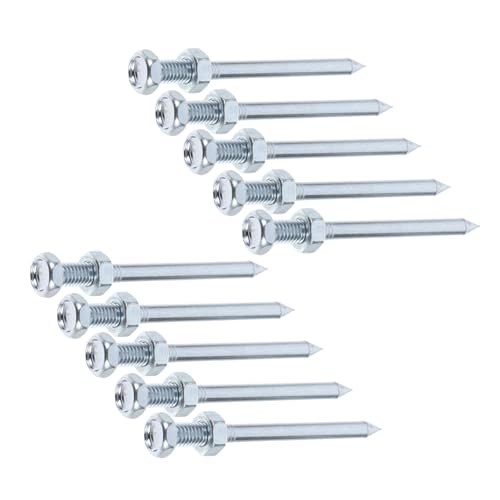 Garneck 10 Stück Rasenspitzen Rasenpflege Zubehör Gartenwerkzug Rasenpflegeprodukte Diese Keywords Decken die Hauptfunktionen Rasenschuhe mit Spikes Rasenbelüfter Spikes Metall Silver von Garneck
