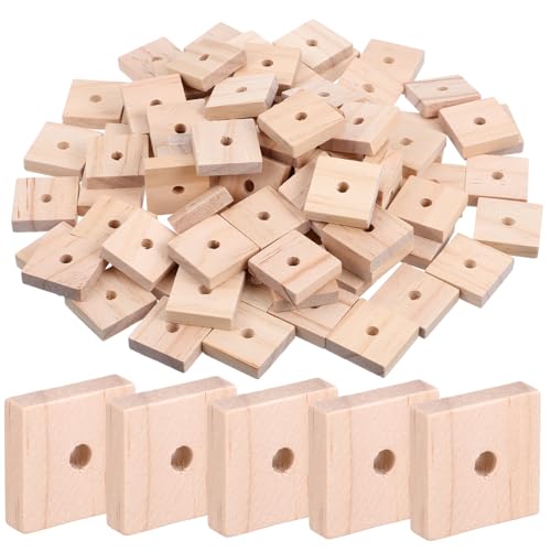 Garneck 100stücke Papageien-Spielzeug Holzblöcke Zum Kauen DIY Für Vögel Hängendes Zubehör Für Vogelkäfige Natürliche Holzfarbe Sicheres Und Robustes Material Mental Stimulierend von Garneck