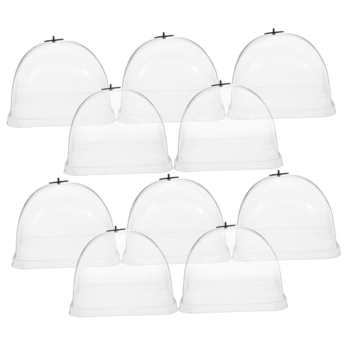 Garneck 10Stücke Pflanzen Schutzhaube Transparentes Humiditätsdome Für Pflanzen Abdeckung Für Effektiven Und Wachstumsbedingungen Im Garten von Garneck