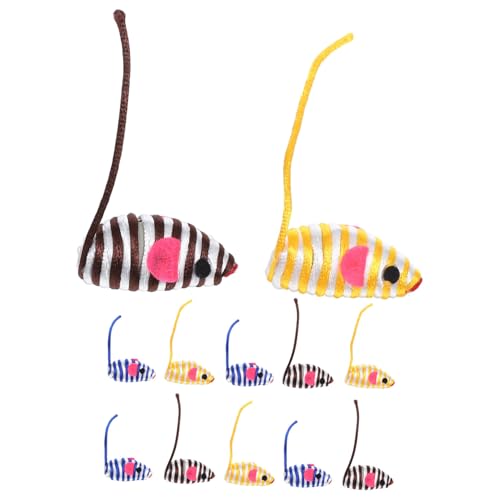 Garneck 12stücke Katzenspielzeug Elastische Maus Mit Lustigem Design Interaktives Spielzeug Für Katzen Langlebig Und Sicher Geeignet Zur Möbel Bodenpflege von Garneck