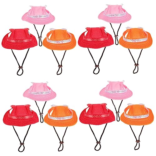 Garneck 4 Sets Hundehüte Im Einzigartigen Stil Sonnenkappe Welpenhut Für Geburtstage Hunde Zubehör Haustiermode 3 Stück X 4 von Garneck