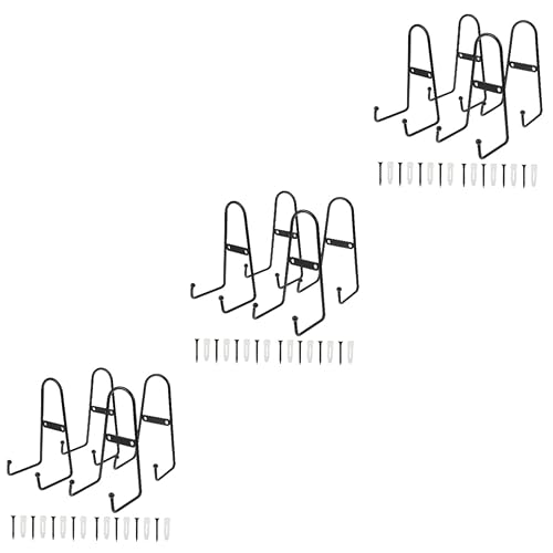 Garneck 12 Stück Teller-Präsentationsständer Bilderaufhänger Schwarze Dekor-Bildständer Dekorativer Teller-Präsentationsständer Staffeleiständer Aus Eisen Tellerhalter von Garneck