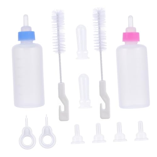 Garneck 12Stücke Teiliges Haustier Säugetier Set Fütterungsflaschen für Welpen und Kätzchen aus Lebensmittelechtem mit Klarer und Tragbar Garneck 12Stücke Teiliges Haustier Säugetier Set Fütterungsflaschen für Welpen und Kätzchen aus Lebensmittelechtem mit Klarer und Tragbar von Garneck
